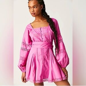 JEN’S PIRATE BOOTY x Free People Belmont Kelly Dress NEW Size L Orchid Pink